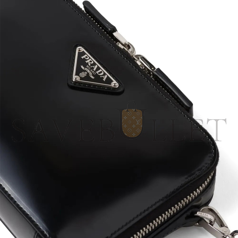 PRADA BANDOLIERA PATENT LEATHER BAG 2VH070 (19*12.5*5.5cm) 